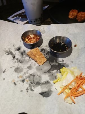 Too late on the photo... but fried tofu appetizer. at Muse Thai Bistro in Manchester