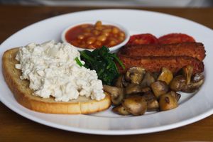 Full vegan breakfast at Leith Depot in Edinburgh