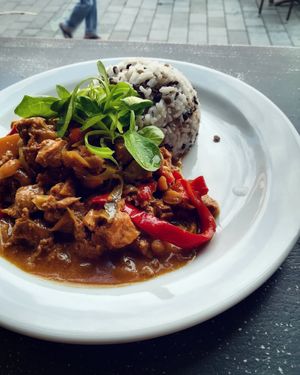 Soya kung-pao from daily menu 😋 at Fresh Bistro Coffee in Pardubice