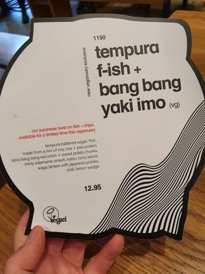 Ingredients of the f-ish dish #Veganuary at Wagamama - Ealing Broadway in West London