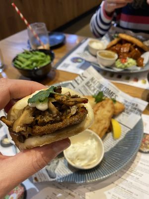 Mushroom bao bun  #Veganuary at Wagamama - Ealing Broadway in West London