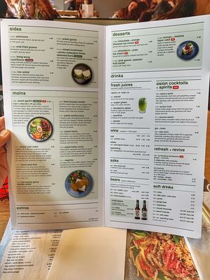 Vegan Menu at Wagamama - Ealing Broadway in West London