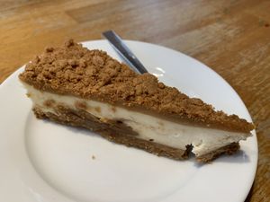 Salted caramel vegan cheesecake  at Beehive in West London