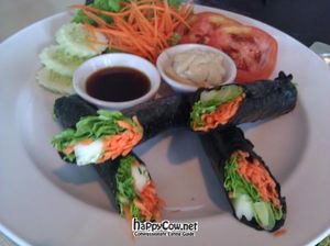 Nori rolls at The Love Kitchen at Absolute Sanctuary in Koh Samui