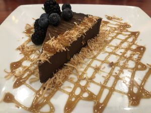 Coconut Chocolate Pie  at Novo Restaurant and Lounge in San Luis Obispo