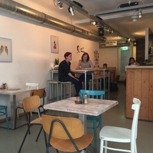 laptop free area, working area in the back at Creme Coffee and Pastry in Den Bosch