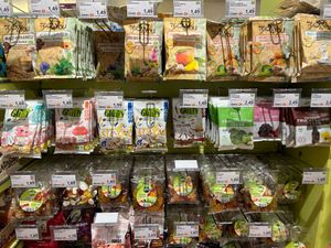 vegan options are all clearly labeled at Alnatura - Friedrichstrasse in Berlin