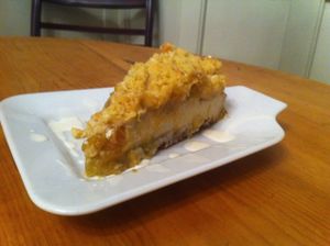 Vegan cheesecake at The Peacock in Nottingham