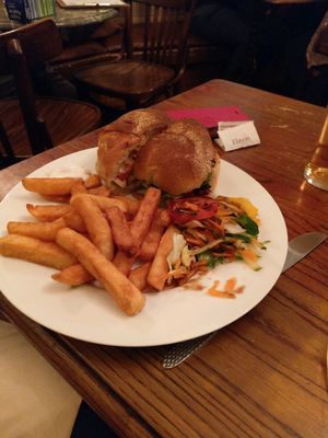 Chicken Burger at The Peacock in Nottingham