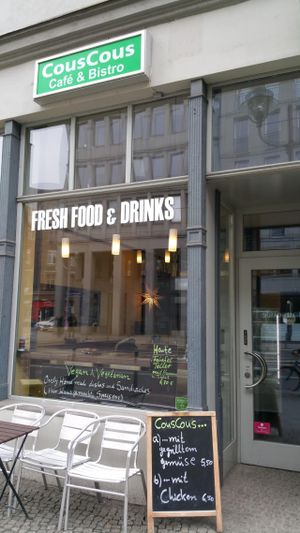The small Café / Bistro Couscous in Berlin, Friedrichstr. 115 at Couscous in Berlin