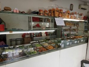 dishes to choose from at Indo Vegan in Jakarta