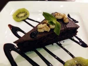 Vegan chocolate cake. at The Leaf in The Hague