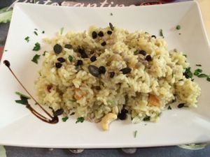 Vegan Lunch - Whole Grain Basmati Rice, Cashews, Sunflower Seeds, Tomatoes & more! at ItreMinistri in Pordenone