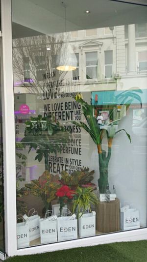 window display at Eden Perfumes - Western Rd in Brighton