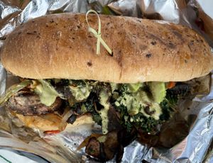 Pacific NW Philly sandwich at A Broken Angel - Food Cart + Catering in Bend
