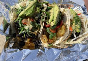 Taco trio!   at A Broken Angel - Food Cart + Catering in Bend