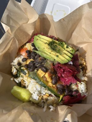 Oakie fried rice DELICIOUSNESS at A Broken Angel - Food Cart + Catering in Bend