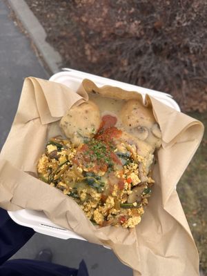 Country breakfastt  at A Broken Angel - Food Cart + Catering in Bend