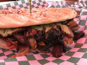 Philly sandwich! at A Broken Angel - Food Cart + Catering in Bend