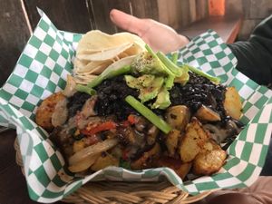 Mount Bachelor Hash! Mmmm!  at A Broken Angel - Food Cart + Catering in Bend