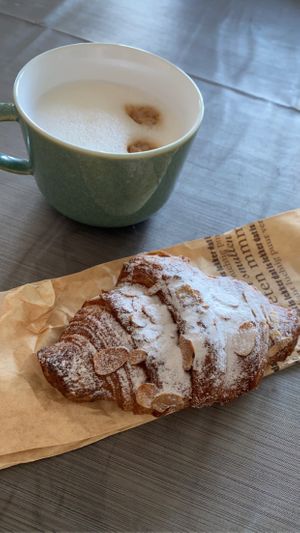 Almond croissant (not always available)  at Het Zaanse Bakkertje / Dutch Vegan Bakery in Zaandijk