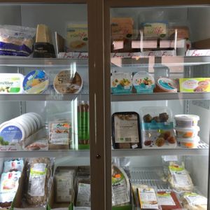 2 fridges with products  at Veganana in Manacor