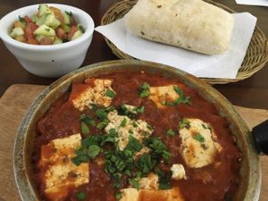 Vegan Shakshuka at Hummus Elijah in Makati