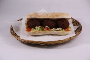 Falafel in Ciabatta Bread at Hummus Elijah in Makati