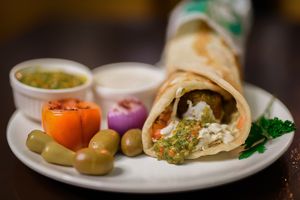 Falafel in lafa wrap   at Hummus Elijah in Makati