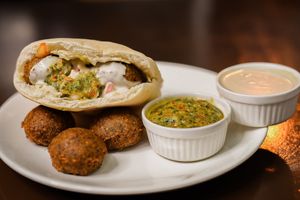 Falafel in pita   at Hummus Elijah in Makati