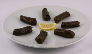 Vine Leaves stuffed with Rice (Vegan) at Hummus Elijah in Makati