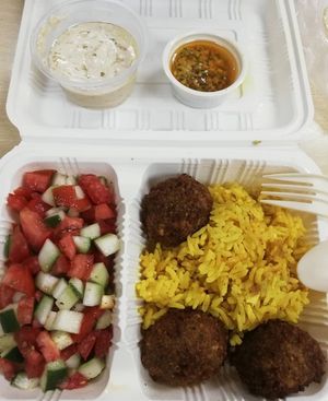 Falafel rice at Hummus Elijah in Makati