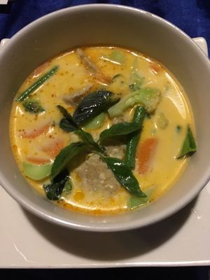 veg curry at Pink House Garden in Chiang Mai