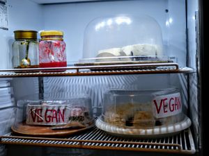 Vegan cakes! at Pink House Garden in Chiang Mai