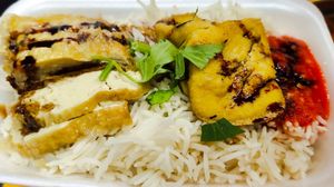 Chicken rice, drumstick not ready yet at Ji Xiang Vegetarian Food 吉祥素食园 - Kim Keat in Central Singapore