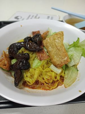 Mushroom noodles 香菇面$3.50 at Shi Song Vegetarian 实颂素食 in West Singapore