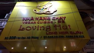 storefront at Loving Hut in Hai Phong