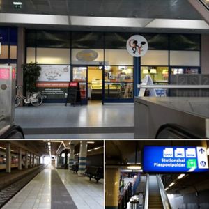 Just get out of the train & go upstairs to Stationshal Plaspoelpolder where Granny's Food is located at Grannys Food in Rijswijk