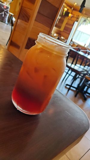 Thai iced tea at Green Leaves in Los Angeles