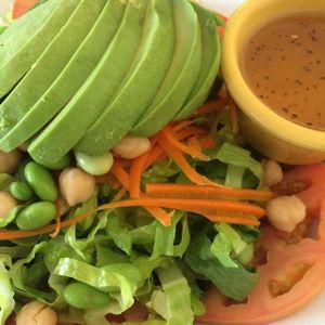 protein salad at Green Leaves in Los Angeles