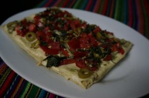 Pizza.  at Sinfonia Vegana in Lima