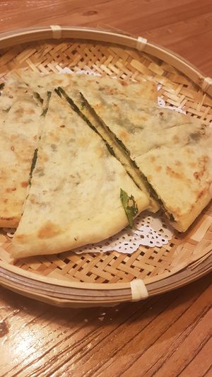 Vegetable pancakes at SUHU 素虎 - Fulllink Plaza in Beijing