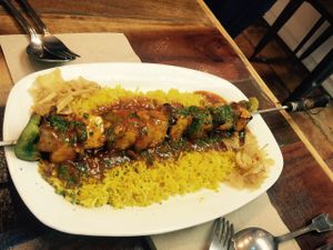 BBQ paneer with rice at Bikanervala in Auckland