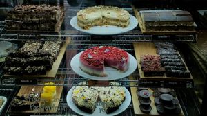 Desert Display at Little Bird Organics - Britomart in Auckland