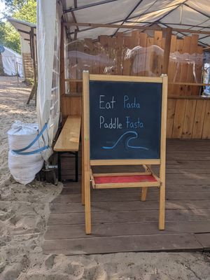 Food menu at Vegan Surf Camp in Moliets