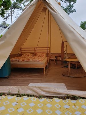 Glamping Tipi at Vegan Surf Camp in Moliets