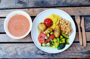 Vegan & Organic Dinner  at Vegan Surf Camp in Moliets