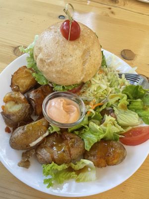 Burger night   at Vegan Surf Camp in Moliets