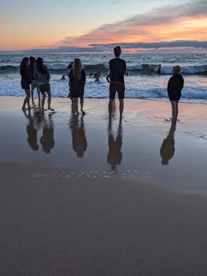 la côte atlantique.  le surf va bien! at Vegan Surf Camp in Moliets