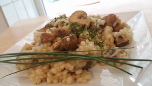 Mushroom risotto at Leaf Food in Mannheim